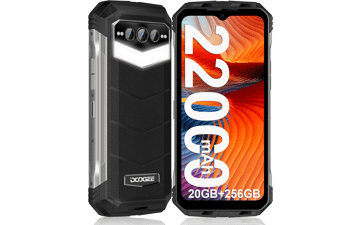 DOOGEE S100 PRO Rugged Smartphone 2023, 22000mAh 20GB+256GB, 130LM Camping Light, 120Hz Android 12, Unlocked 4G Phone