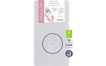 Dream On Me Honeycomb Orthopedic Firm Fiber Crib Mattress, Greenguard Gold and JPMA Certified, 5” Fiber Core Support, Waterproof Vinyl Cover