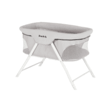 Dream On Me Traveler Portable Bassinet - Cloud Grey, Lightweight and Breathable Mesh Design