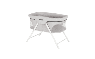 Dream On Me Traveler Portable Bassinet - Cloud Grey, Lightweight and Breathable Mesh Design