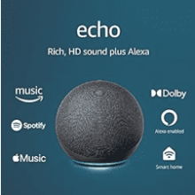 Echo (4th Gen) Premium Sound Smart Home Hub Charcoal