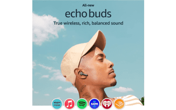 Echo Buds (2023 Release) | True Wireless Bluetooth 5.2 Earbuds with Alexa, Multipoint, 20H Battery, Fast Charging | Black