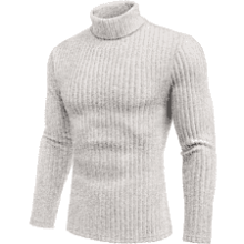 Ekouaer Men Turtleneck Long Sleeve Thermal Shirt Lightweight Baselayer Ribbed Sweater