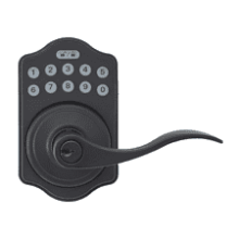 Electronic Keypad Entry Lever Door Lock - Matte Black - 7.83 cm x 12.91 cm