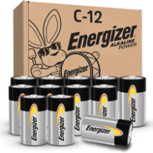 Energizer Alkaline Power C Batteries (12 Pack)