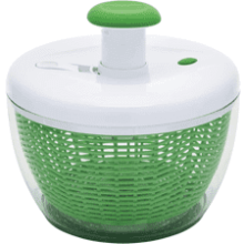 Farberware Pro Pump Spinner with Bowl, Colander and Draining System - Large 6.6 quart, Green