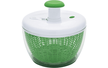 Farberware Pro Pump Spinner with Bowl, Colander and Draining System - Large 6.6 quart, Green