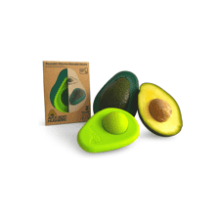 Food Huggers Avocado Huggers | 2pc Silicone Reusable Avocado Savers with Pit Storage | BPA Free, Dishwasher Safe Holder | Large & Small Set