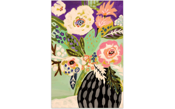 Fresh Flowers in Vase - Ready to Hang - 48" x 32" - Multicolor