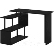 Furinno Moore L-Shape Computer Desk with 3-Tier Shelves