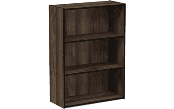 Furinno Pasir 3-Tier Bookcase in Columbia Walnut