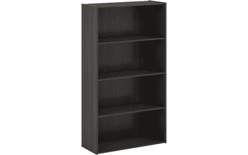 Furinno Pasir 4-Tier Bookcase Storage Shelves - Espresso