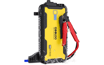 GOOLOO Car Jump Starter - 1500A Lithium Battery Booster for Gas & Diesel Engines - Portable Water-Resistant Charger Jump Box with USB Quick Charge - Yellow