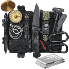 Gifts for Men - Christmas Stocking Stuffers, Birthday Gift Idea for Boyfriend, Survival Kit 14 in 1, Gear and Equipment for Fishing, Hunting, Camping - Cool Gadgets