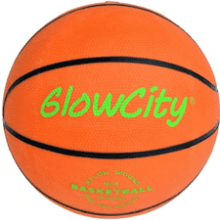 GlowCity Glow in The Dark Basketball - Light Up, Mini Size with LED Lights and Batteries - Gift Ideas for Teens