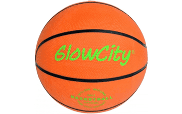 GlowCity Glow in The Dark Basketball - Light Up, Mini Size with LED Lights and Batteries - Gift Ideas for Teens