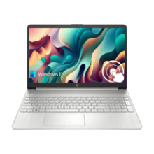 HP 2023 Laptop, 15.6" Touchscreen, Intel Core i3-1115G4, 8GB RAM, 256GB SSD, WiFi, Bluetooth, Numeric Keypad, Windows 11 Home, Silver