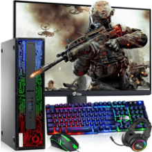 HP 800 G2 RGB Gaming PC Desktop - Intel Core i5 6th Gen, 16GB DDR4 Ram, 512GB SSD, NVIDIA GeForce GT 1030 2GB DDR5, 24 Inch Monitor, Windows 10 Pro - Computer Tower for PC Gamer (Renewed)