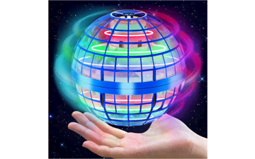 Hamsoo Flying Orb Ball Toy - 2023 Hover Ball with RGB Light Hand Controlled Floating Boomerang Ball Galactic Globe Cool Toys Gift for Boys Girls Teens Kids - Blue