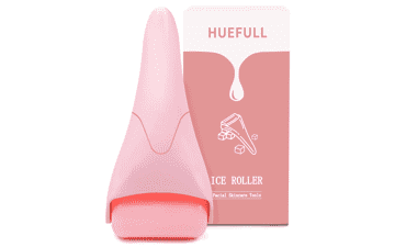 Huefull Ice Roller for Face - Face and Eye Puffiness Relief, Reduce Pain and Wrinkles - Skin Care Massager Roller - Gifts for Women and Men (Pink)