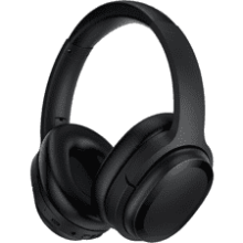 Hybrid Active Noise Cancelling Wireless Bluetooth Headphones - Deep Bass, Clear Calls, Comfortable Fit, 30H Playtime - Black