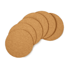 Hygloss Cork Coasters - 6 inch Round - Pack of 24