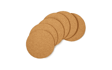 Hygloss Cork Coasters - 6 inch Round - Pack of 24