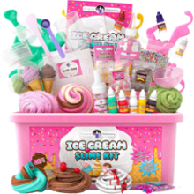 Ice Cream Slime Kit for Girls - Make Butter Slime, Cloud Slime, and Foam Slimes - Great Gift Idea for Girls 8-12