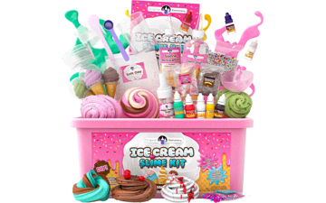 Ice Cream Slime Kit for Girls - Make Butter Slime, Cloud Slime, and Foam Slimes - Great Gift Idea for Girls 8-12