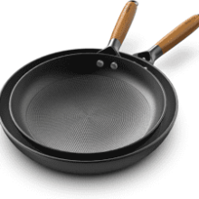 Imarku Frying Pan Set - 10 & 12 inch Honeycomb Cast Iron Skillets, Nonstick Dishwasher Safe