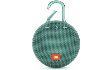 JBL Clip 3 River Teal Waterproof Portable Bluetooth Speaker 10 Hours Play Noise-Cancelling Speakerphone Wireless Streaming