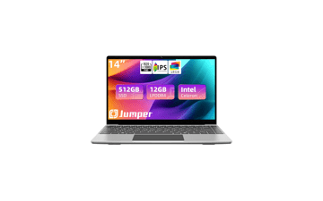 Jumper 14 Inch Laptop, 12GB RAM 512GB SSD, Intel Celeron Quad-Core Processor, Windows 11, FHD IPS Screen, UHD Graphics 600, 5G+2.4G WiFi, Dual Speakers, USB3.0, Webcam, Slim