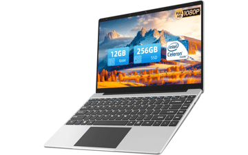 Jumper 14 Inch Laptop Computer, Intel Celeron J4105 CPU, 12GB LPDDR4 RAM, 256GB SSD, 1080P FHD Display, 35.52WH Battery, WiFi, HDMI, Type-C