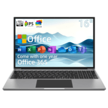 Jumper 16 Inch Laptop, Intel Celeron Quad Core CPU, FHD IPS Screen, 4GB DDR4 RAM 128GB Storage, Office 365 1-Year Subscription, Numeric Keypad, 4 Stereo Speakers