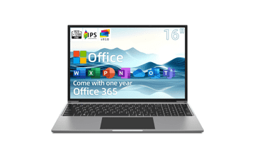 Jumper 16 Inch Laptop, Intel Celeron Quad Core CPU, FHD IPS Screen, 4GB DDR4 RAM 128GB Storage, Office 365 1-Year Subscription, Numeric Keypad, 4 Stereo Speakers