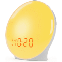 Kids Sunrise Alarm Clock with Simulation, Dual Alarms, FM Radio, Snooze, Nightlight, Colorful Lights, 7 Natural Sounds - Ideal Gift