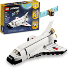 LEGO Creator 3 in 1 Space Shuttle Toy for Kids, Creative Gift Idea Ages 6+, Build and Rebuild into Astronaut Figure or Spaceship