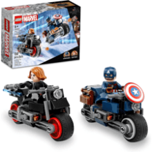 LEGO Marvel Black Widow & Captain America Motorcycles 76260 - Buildable Marvel Toy for Kids Ages 6-8