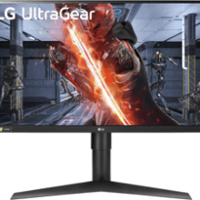 LG UltraGear QHD 27-Inch Gaming Monitor 27GL83A-B - IPS 1ms (GtG), HDR 10 Compatibility, G-SYNC, FreeSync, 144Hz - Black