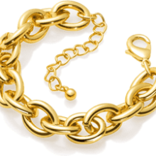 Lane Woods 14k Gold Plated Chunky Thick Large Link Chain Bracelet for Women