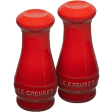 Le Creuset Stoneware Salt & Pepper Shakers Set - 4 oz. each - Cerise