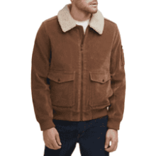 Levi's Faux Suede Aviator Bomber Jacket for Men