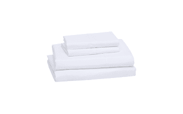 Lightweight Super Soft Microfiber Bed Sheet Set with Deep Pockets - Queen Size, Bright White