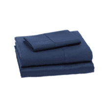 Lightweight Super Soft Microfiber Bed Sheet Set with Deep Pockets - Twin, Navy Blue