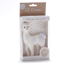 Lil' Llama Teething Toy for Baby Boys and Girls - Natural Rubber, BPA-Free, Squeaky Baby Toy