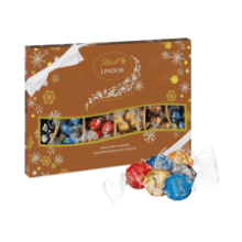 Lindt LINDOR Deluxe Assorted Chocolate Candy Truffles Gift Box - 15.2 oz