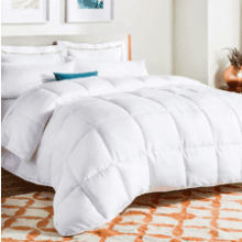 Linenspa Comforter Duvet Insert - Down Alternative - Box Stitched - All-Season Microfiber - White - Oversized Queen