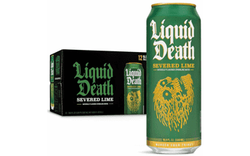 Liquid Death Sparkling Water with Agave, Severed Lime, 16.9 oz Tallboys (12-Pack)