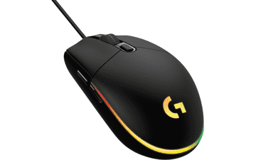 Logitech G203 Wired Gaming Mouse - 8,000 DPI - Rainbow Optical Effect LIGHTSYNC RGB - 6 Programmable Buttons - On-Board Memory - Screen Mapping - Black