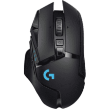 Logitech G502 Lightspeed Wireless Gaming Mouse - Hero 25K Sensor, PowerPlay Compatible, Tunable Weights, Lightsync RGB - Black